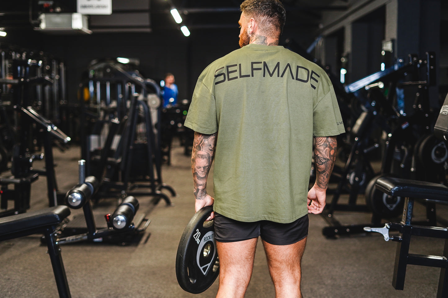Olive ultra heavy box tee