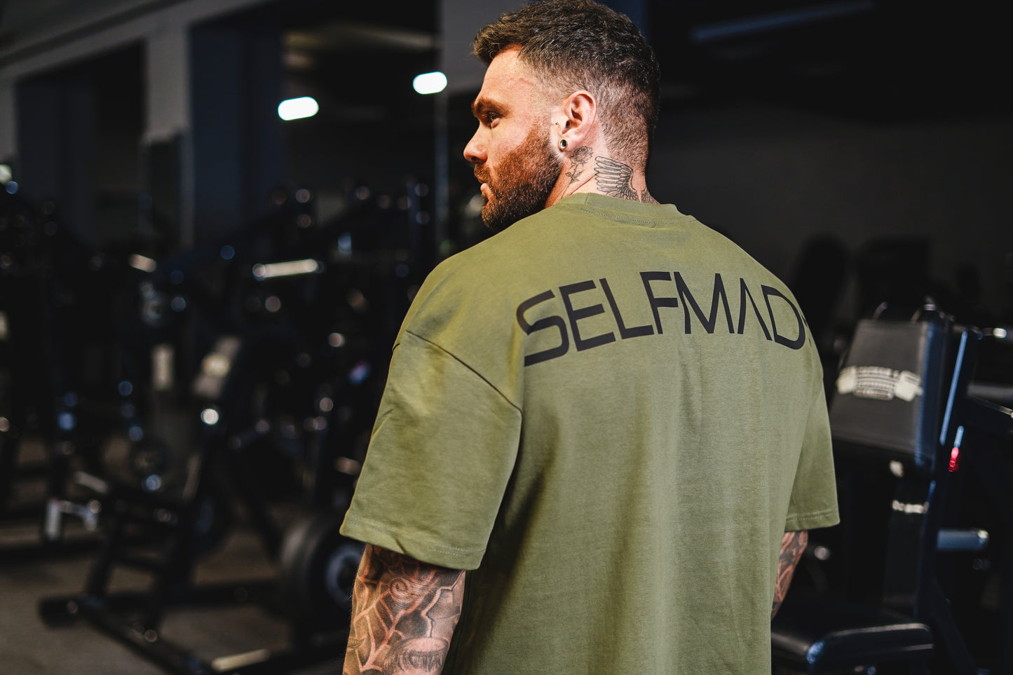 Olive ultra heavy box tee