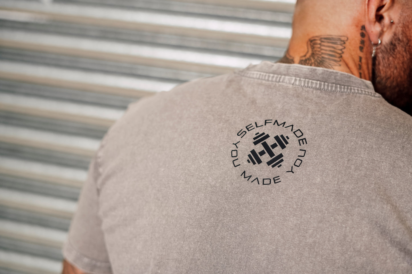 Acid wash oversized tee