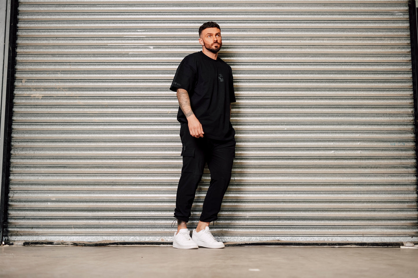 Blacked out oversized box tee