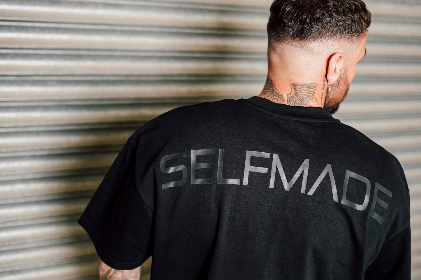 Blacked out oversized box tee