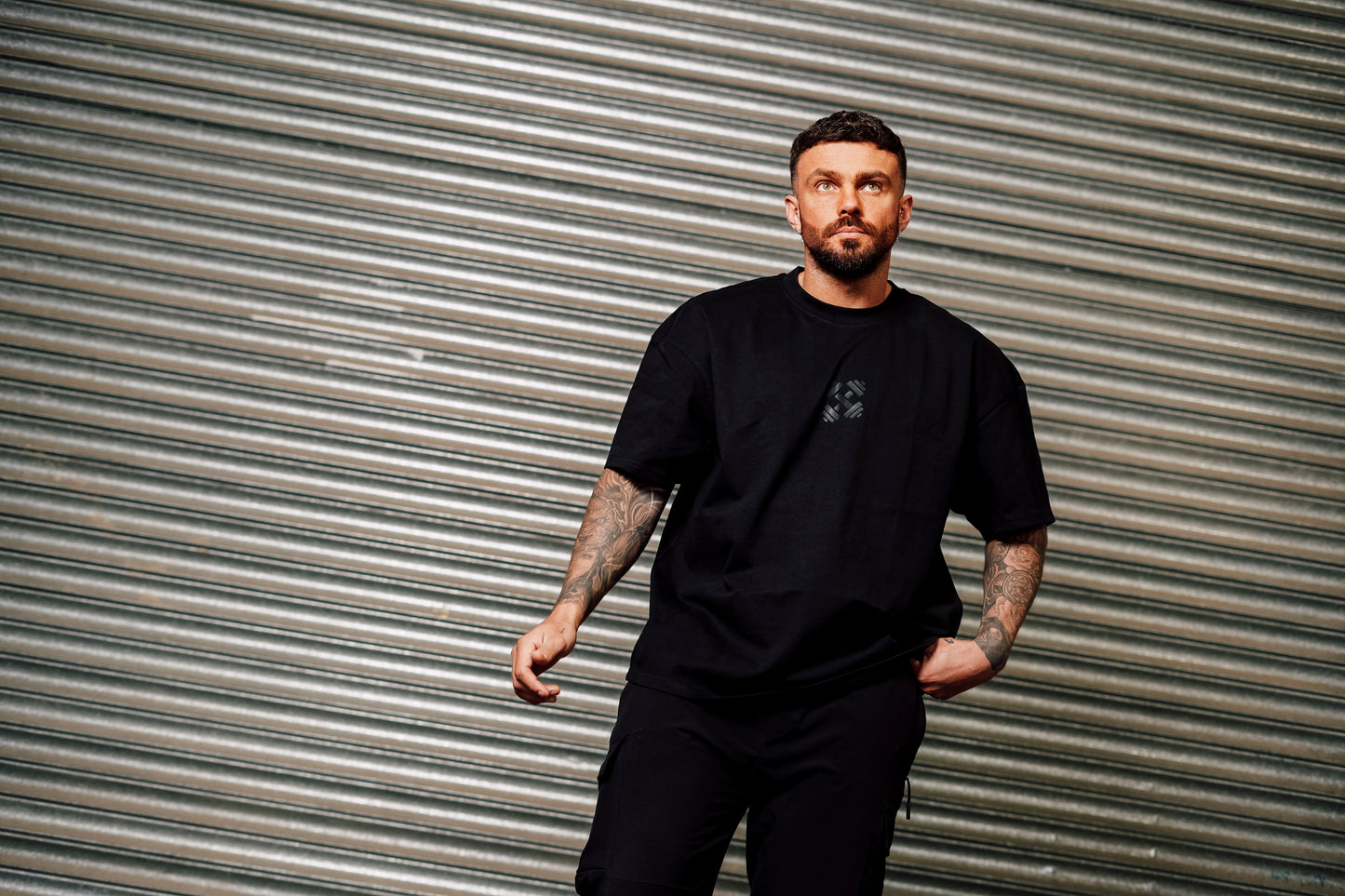 Blacked out oversized box tee